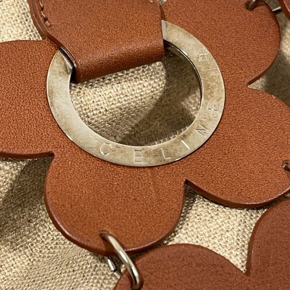 Celine Hemp Floral Leather Tote (133122) - Picture 4 of 8